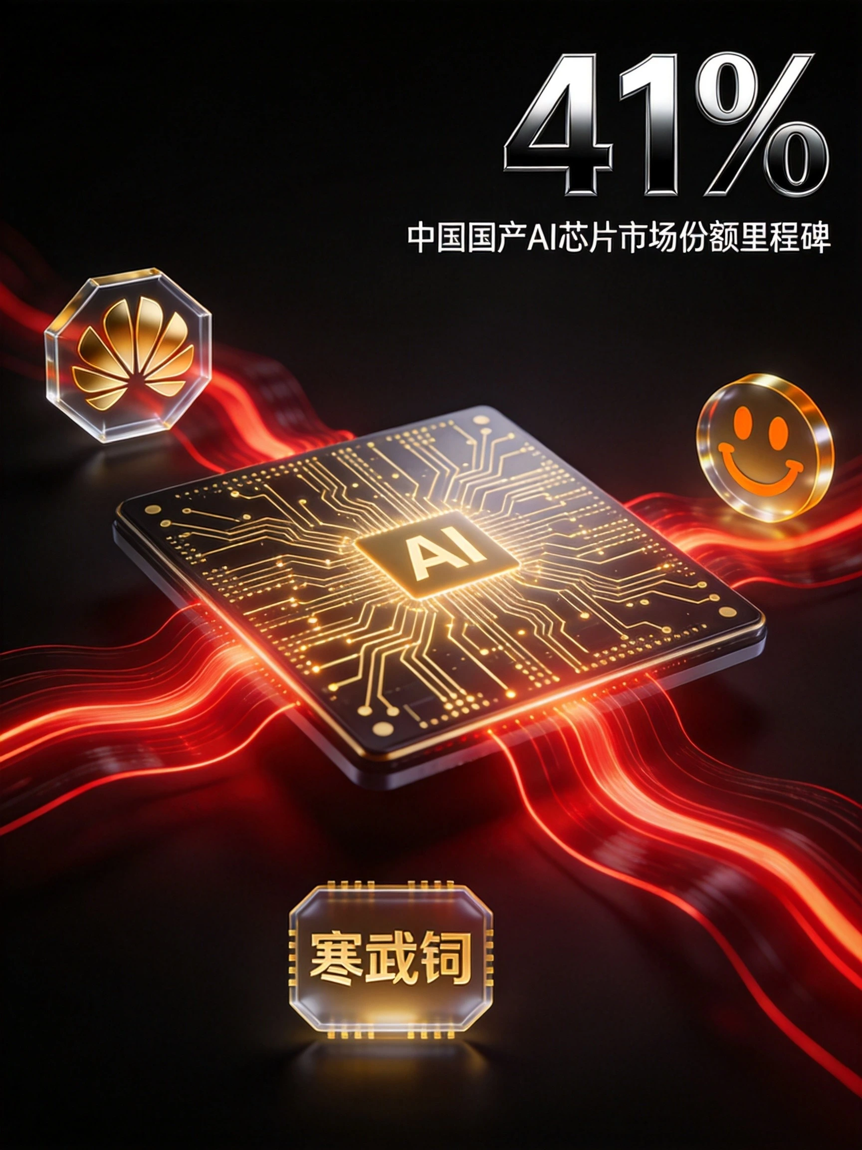 国产AI芯片市占率突破41%：华为昇腾领衔，从“替代”走向“超越”