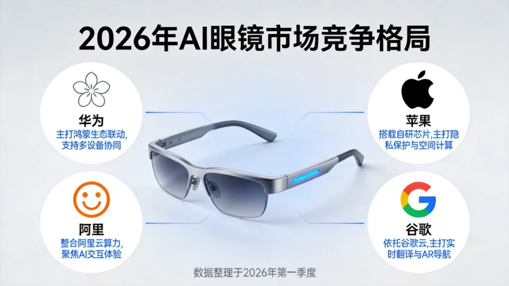 AI眼镜市场竞争格局全景，华为阿里苹果科大讯飞角逐智能穿戴新赛道